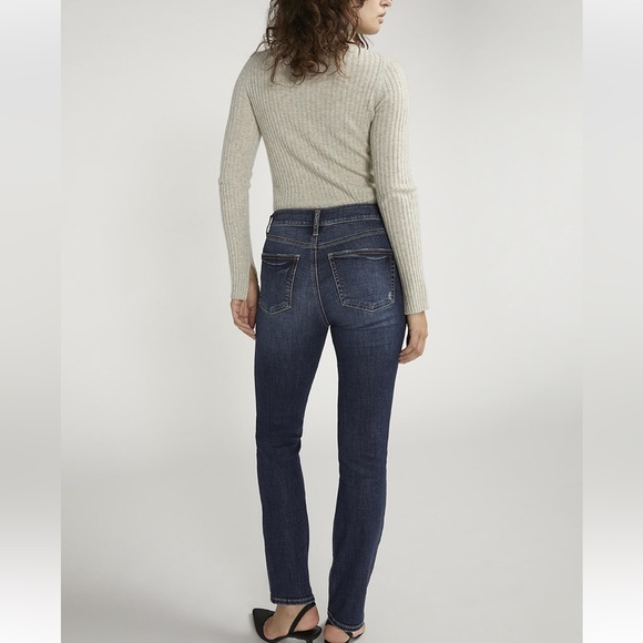 Silver Avery High Rise Straight Leg Jeans W28/L31 - Picture 2 of 11